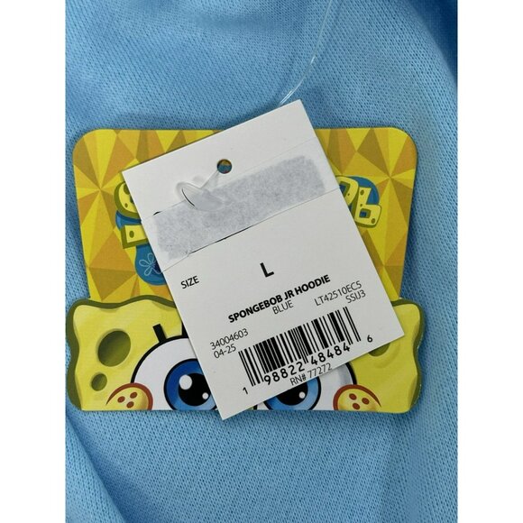SpongeBob SquarePants Womens Large Graphic Hoodie Blue - Picture 11 of 13